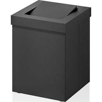 DECOR WALTHER Кошче за отпадъци в баня Contract с покривно капаче 15 см черен мат (0611160)