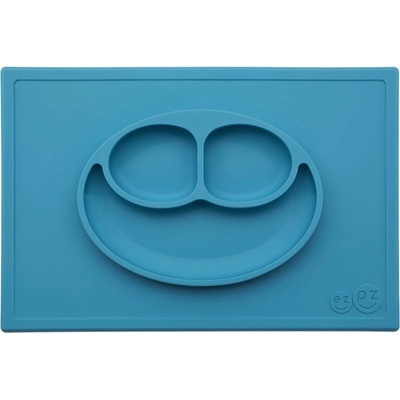 EZPZ Подложка за хранене Ezpz - Happy mat, Синя (HM-B7709U)