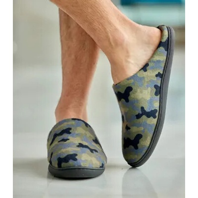 Atlas For Men flísové papuče s maskáčovým vzorom