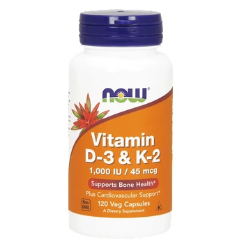 Image 1 of NOW - ВИТАМИН d-3 1000 iu & k2 45 mcg - 120 vcaps