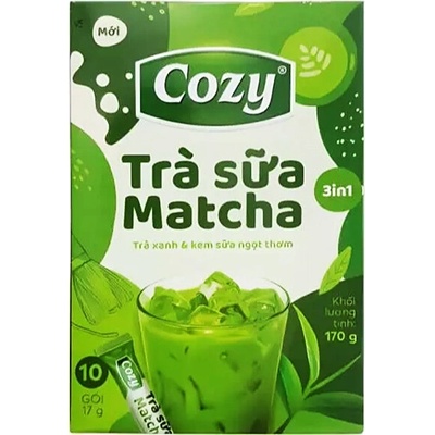 Cozy Matcha Milk Tea 3in1 instantní vietnamský TRA SUA MATCHA 10 x 17 g