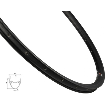 Ráfik MACH1 PULSE GRAVEL DISC 622x23, 28 dier, čierny