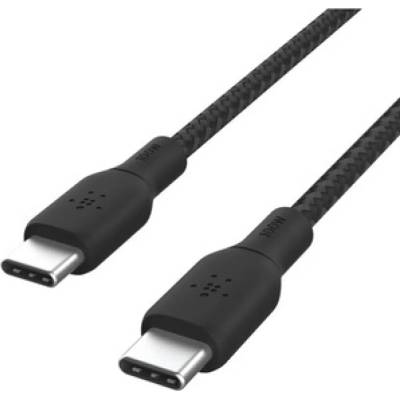 Кабел Belkin - Boost Charge, braided, USB-C/USB-C, 3 m, черен (CAB014bt3MBK)