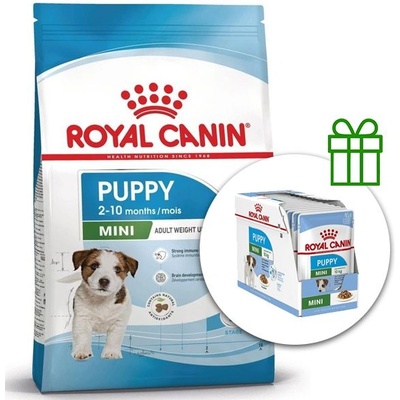 Royal Canin Mini Puppy гранули за кученца от малки породи до 10 месеца 8 кг + 12 пауча безплатно