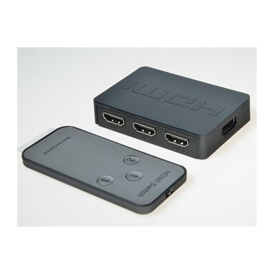 PremiumCord HDMI switch 3:1 plastový,dálkové ovl., khswit31c