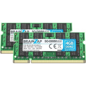 Brainzap DDR2 8GB 800MHz CL6 (2x4GB) PC2-6400S