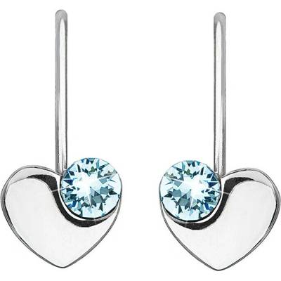 Evolution Group strieborné srdiečkové náušnice s kryštálmi Swarovski 31299.3
