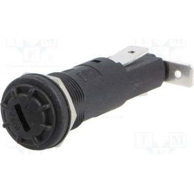 BULGIN FX0419 Zásuvka; 6,3x32mm; 250V; na panel; černá; UL94V-0; polyester; IP68