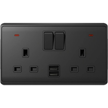 ELMARK London 2p ДВ. КОНТАКТ С 2Р СВ. КЛЮЧ + usb АНТРАЦИТ (190889/a)