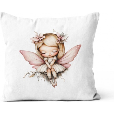 Takoy Bavlněný povlak na polštář 45x45 premium satén pohádková víla Amalove-HT-00079 | 45 x 45 cm