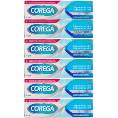 Corega Original extra silný fixační krém 6 x 40 g – Hledejceny.cz