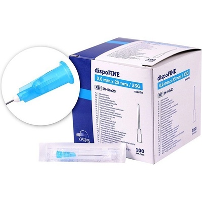 dispoFINE Injekčná ihla 23 G 0,60 x 25 mm modrá 100 ks