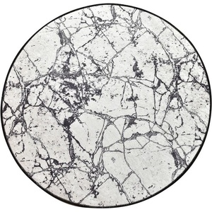 Foutastic Черно-бяла изтривалка за баня Marble Circle, ø 100 cm - Foutastic (359CHL4272)