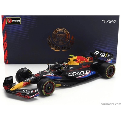 Bburago Red bull F1 Rb19 Team Oracle Red Bull Racing N 11 Austin Usa Gp 2023 Sergio Perez With Pilot And Showcase Matt modrá 1:24