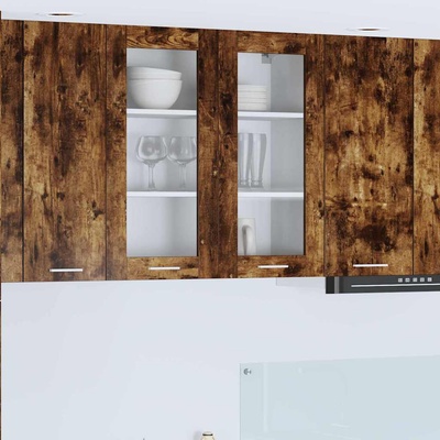 vidaXL Висящ шкаф с врата Димян дъб 80 x 31 x 80 см Инженерно дърво (884326)