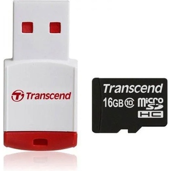 Transcend microSDHC 16GB C10 + P3 Card Reader TS16GUSDHC10-P3