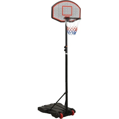 vidaXL Баскетболна стойка черна 216-250 см полиетилен (93656)