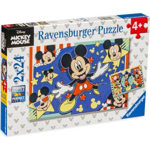 Ravensburger Пъзел Ravensburger от 2 x 24 части - Мики Маус (5578) - baby