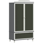 vidaXL Креативно съхранение за деца ROROS Сив и бял 90 x 45 x 165 см (42003035)