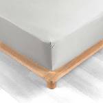 douceur d'intérieur Бял еластичен чаршаф от памук перкал 160x200 cm Percaline - douceur d'intérieur (1644651)