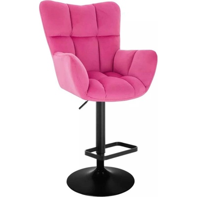 LuxuryForm Design Aurora Velur na čiernom tanieri tmavo ružové