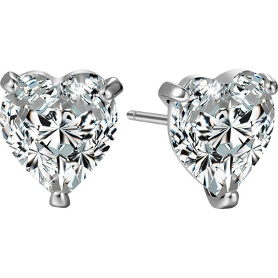 Olivie veľké srdce Swarovski strieborné náušnice 3512