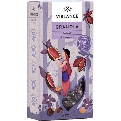 Viblance Bezlepková Granola kakaová 275 g