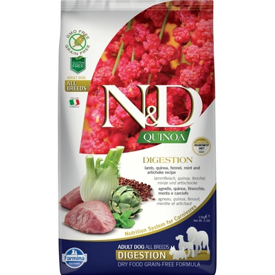 N&D Quinoa Dog Adult Digestion Grain Free Lamb & Fennel 2,5 kg