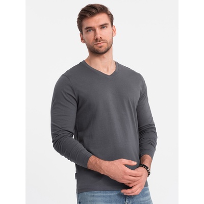 Ombre Clothing Тъмно сива мъжка основна тениска Ombre Clothing Ombre Clothing | Siv | МЪЖЕ | S