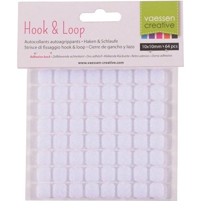 Vaessen Creative Suchý zip čtvereček 1 × 1 cm (64 ks)