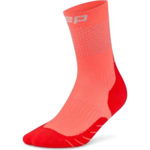 CEP Мъжки чорапи за бягане CEP Pro Run Reflective Socks 3.0 Mid Cut Running socks - Neon Coral (207-1849-0312)