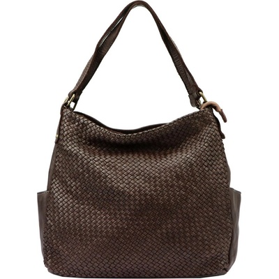 Dámska kožená kabelka VS 023 hnedá crossbody 36 x 30 x 16 cm