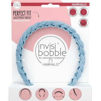 Invisibobble HAIRHALO Miss Denim Čelenka do vlasů modrá