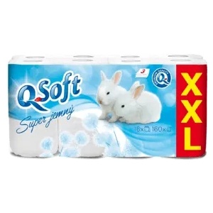 Q Soft Тоалетна хартия Q Soft (16 бр. /ролка) 160 броя 3 слоя XXL