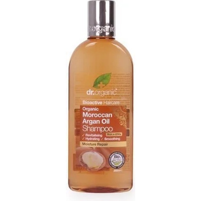 Dr. Organic Овлажняващ шампоан, за суха и изтощена коса. с арган , Dr. Organic Moroccan Argan Oil Shampoo 265ml