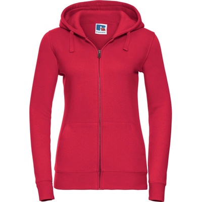 Russell mikina s kapucí Authentic 266F na zip dámská Červená