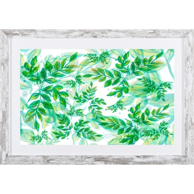 Bondecor Obraz v moderním rámu Listy 37 x 53 cm