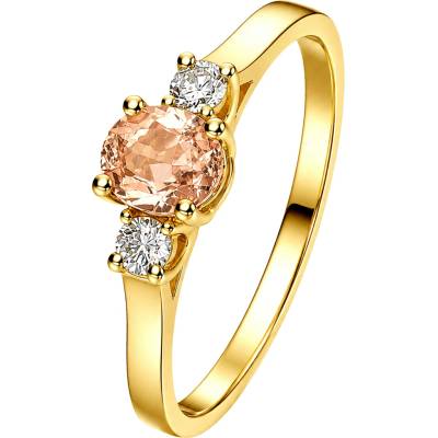 Zlaton Prsten žluté zlato s morganitem s diamanty N14012602083