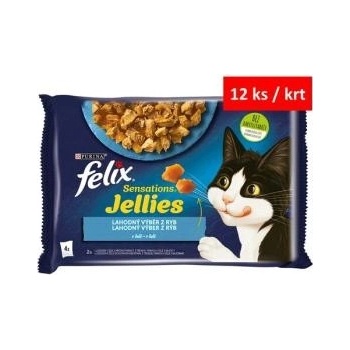 Felix Sensations losos & treska v želé 4 x 85 g