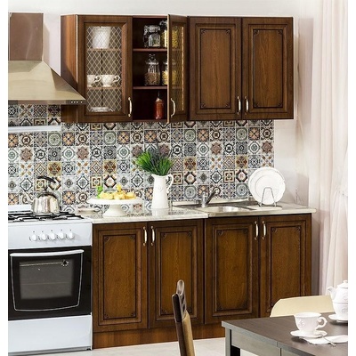 Кухня Grand 160 cm орех и златен дъб патина