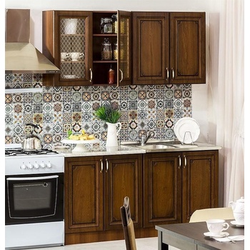 Кухня Grand 160 cm орех и златен дъб патина