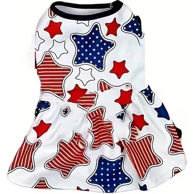 Tiger`s Heart Рокля за кучета със звезден принт