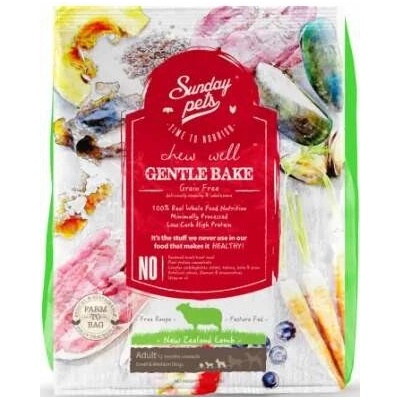 Sunday Pets Gentle Baked Grain Free Lamb Adult Small & Medium 3 x 1,3 kg
