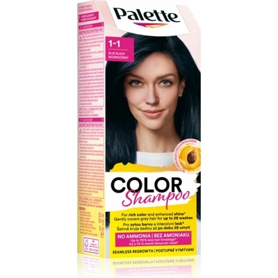 Schwarzkopf Palette Color Shampoo tónovací šampon odstín 1-1 Blue Black 50 ml