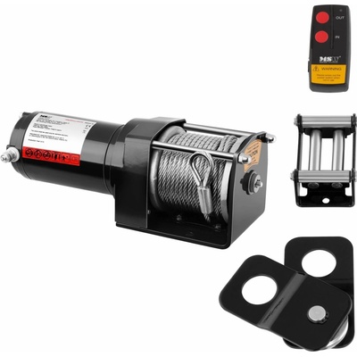 MSW Offroad lanový naviják - 1 590 kg - 3 500 lbs - vč. vratné kladky PROPULLATOR 3500-B