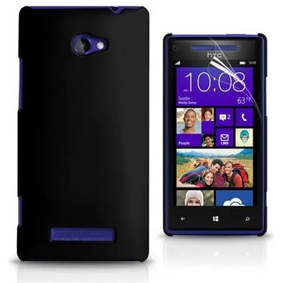 HTC Windows Phone 8X Твърд Капак Черен + Протектор