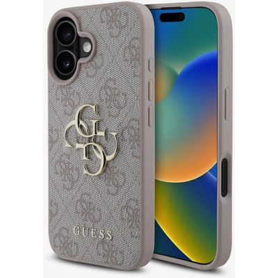 GUESS PU 4G Метално лого заден капак за iPhone 16 Pink Guess | Lilav | ЖЕНИ | UNI