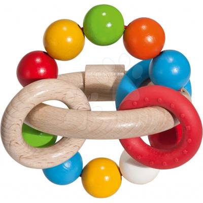 Eichhorn Drevená hrkálka 3D Baby od 3 mes