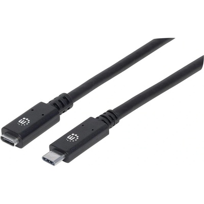 Manhattan 355230 USB, USB 3.2 Gen2 (USB 3.1 Gen2) USB-C ® zástrčka, USB-C ® zásuvka, 0.50m, černý