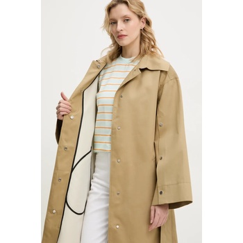 DAY Birger et Mikkelsen Памучно палто Day Birger et Mikkelsen Lior в зелено преходен модел с уголемена кройка DAY65243712 (DAY65243712)